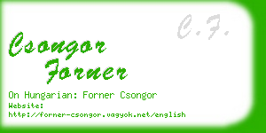 csongor forner business card